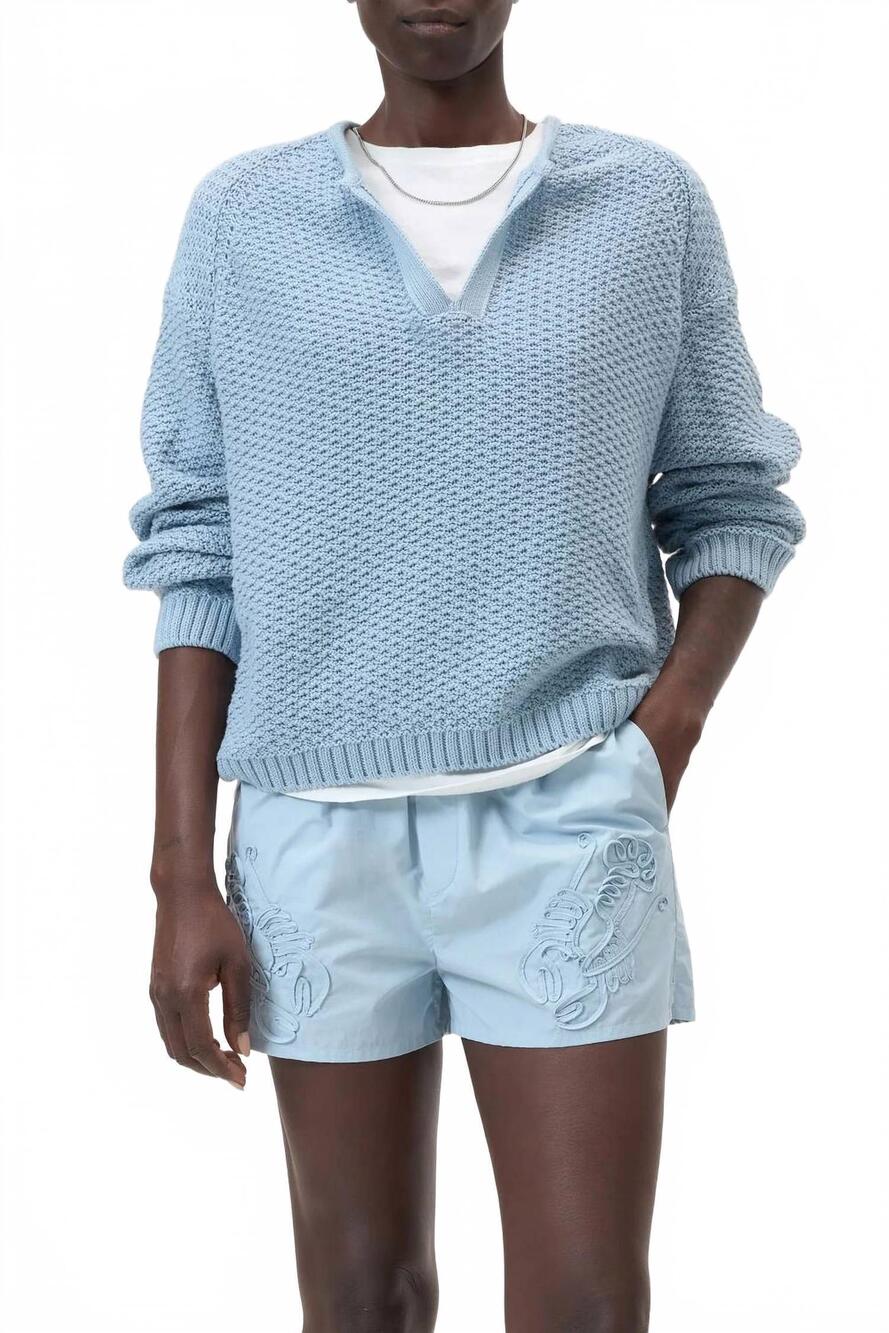 NEW CLOSED women's long sleeve tunic in blue